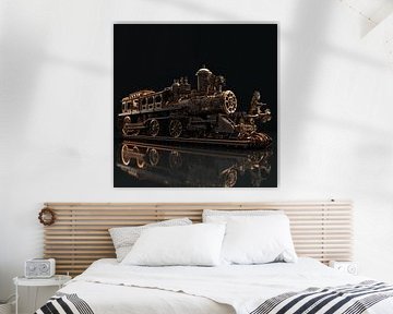 Steampunk Train: Die mechanische Eleganz einer Bronze-Lokomotive