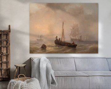 Woelige zee, Louis Meijer