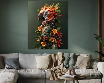 Bloemen Papagaai van But First Framing