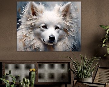 American Eskimo Dog Art 2 | Originele huisdierportretten door Johanna's Art Creations van Johanna's Art