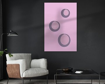 Minimalist, geometric illustration with circles