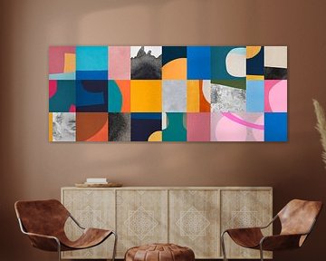 Abstracte en kleurrijke geometrie 2 van Vitor Costa