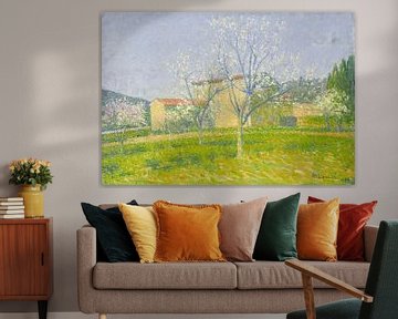 Bloeiende boomgaard in Alet-les-Bains (Aude), Achille Laugé