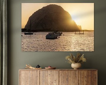 Morro Rock Zonsondergang van Joseph S Giacalone Photography