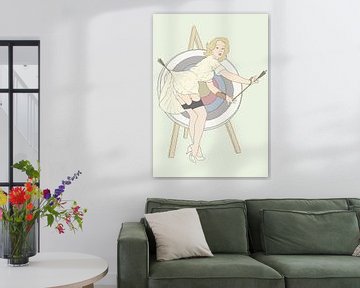 pin up bow and arrow van poportret posters
