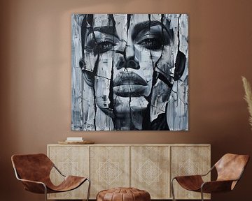 Fragile Emotions: Expressive Female Portrait by Steinfox Art