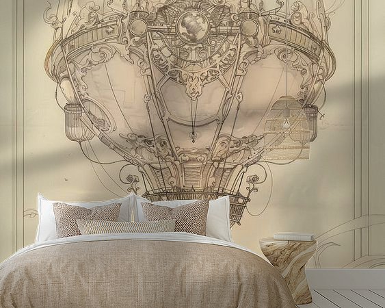 Voorbeeld van het werk in een kamer