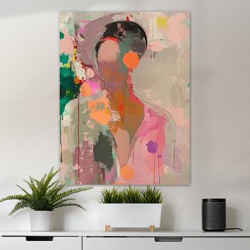 Buntes, modernes und abstraktes Porträt