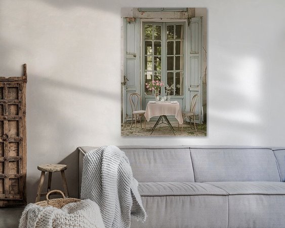 Voorbeeld van het werk in een kamer