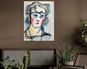 Sulho Sipilä - Femme aux joues rouges (1921) sur Peter Balan