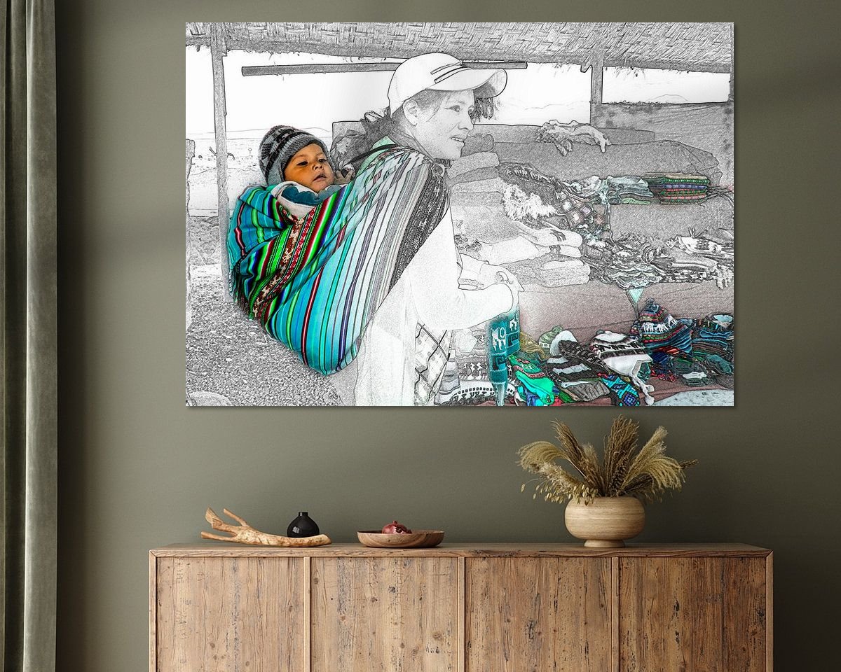 Voorbeeld van het werk in een kamer