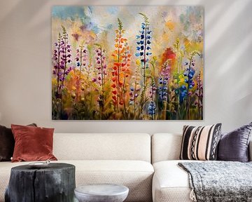 Lupins in the grass - 2