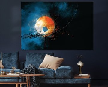 Zwart-witte cirkelcompositie