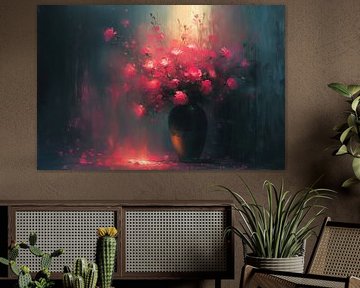 Neonrosa Blumen