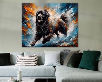 Newfoundland Hondenkunst - Origineel & Uniek door Johanna's Art van Johannas Art Creations