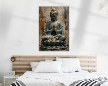 Peinture bouddha | Peinture avec bouddha | Peinture bouddha grand format sur AiArtLand