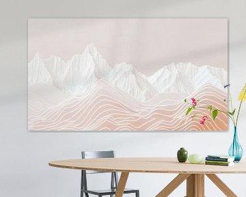  Subtiel Berglandschap in pastel van Vlindertuin-Art