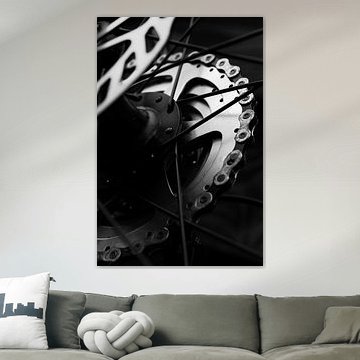 Racing bike in black and white detail by Torrentius