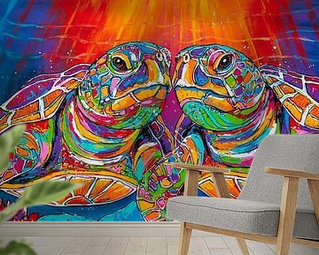 Sea Turtles Dance by Happy Paintings / Renata Rolefes