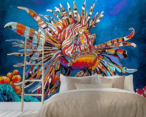 Voorbeeld van het werk in een kamer