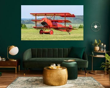 Replica van een Fokker DR.1 driedekker. van Jaap van den Berg