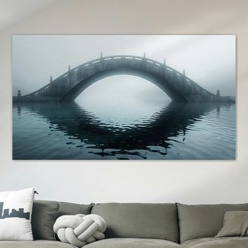 Foggy Bridge: Silence Over Water