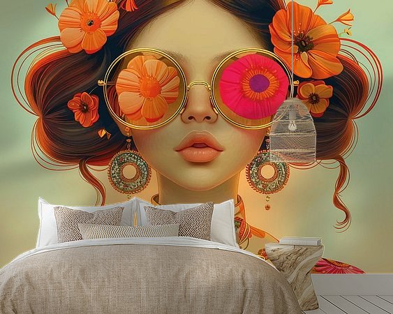 Voorbeeld van het werk in een kamer