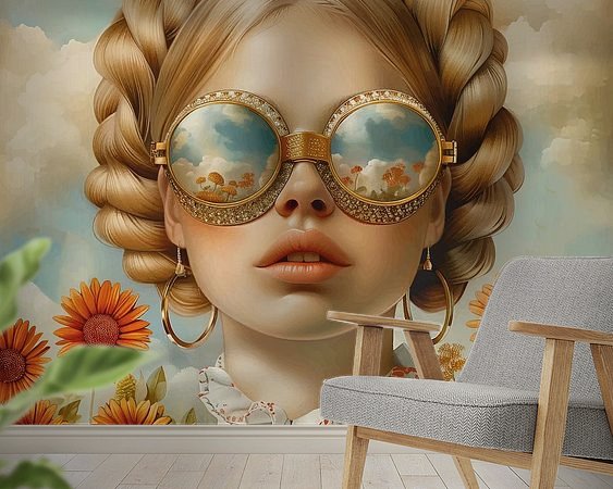 Voorbeeld van het werk in een kamer