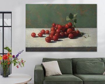 Rode Bessen | Reflective Red Berry Repose van Kunst Kriebels
