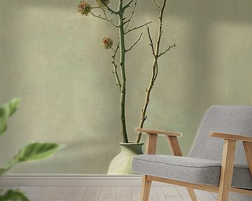 Gentle Red Green Silence by Art Whims