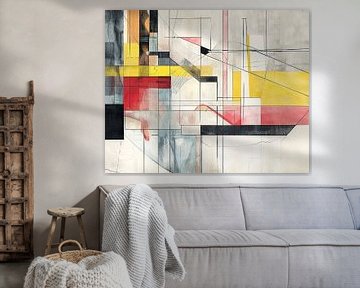 Bauhaus Japandi Abstract | Modern abstract van Kunst Kriebels