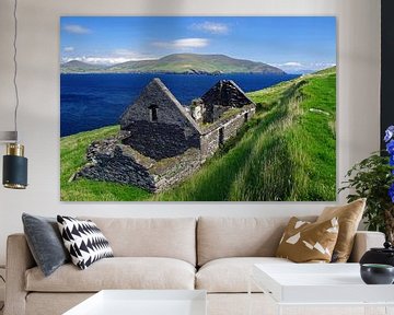 Deserted houses on Blasket Islands