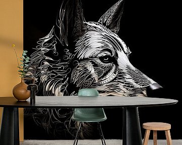 Painting Dog Abstract