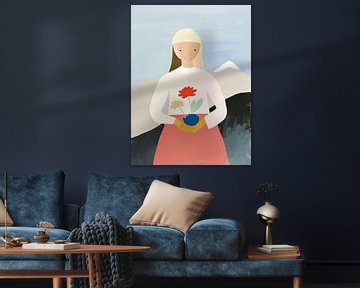 Illustration "Girl in pastel colours"