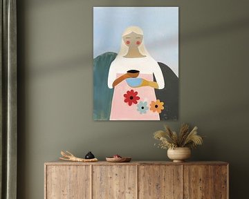 Illustration "Girl in pastel colours"