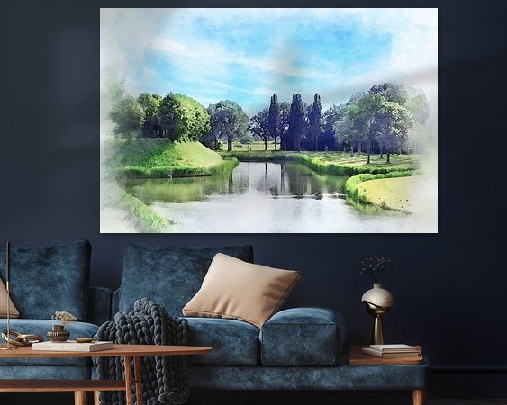 Voorbeeld van het werk in een kamer
