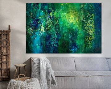 Abstract, schilderij, groen -2 van Joriali Abstract