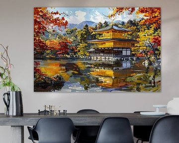 Japanse architectuur schilderij van Egon Zitter