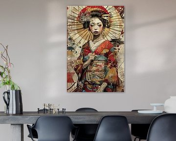 Japanese print Geisha by Egon Zitter