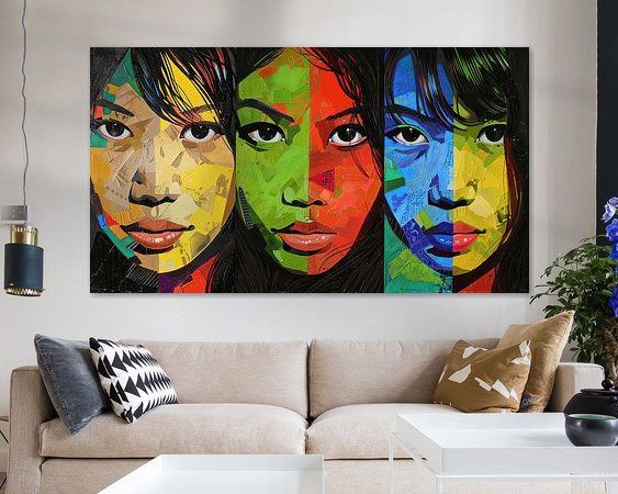 Voorbeeld van het werk in een kamer