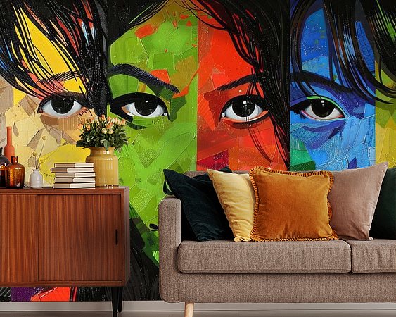 Voorbeeld van het werk in een kamer