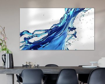 Blaue Wasserspritzer von Frank Heinz