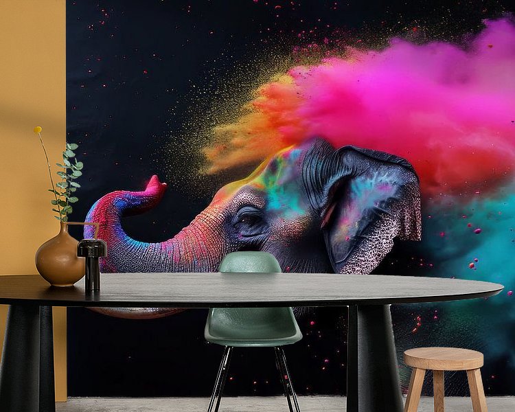 Voorbeeld van het werk in een kamer