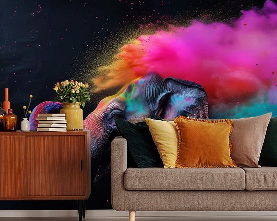 Voorbeeld van het werk in een kamer