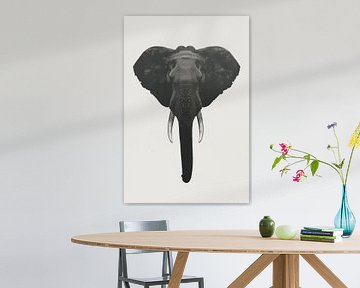 Monumentale Majesteit Olifant in Detail van Eva Lee