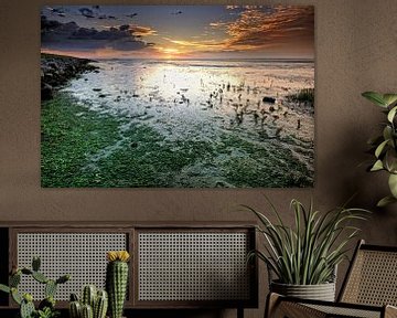 Das Wattenmeer bei Sonnenaufgang von John Leeninga