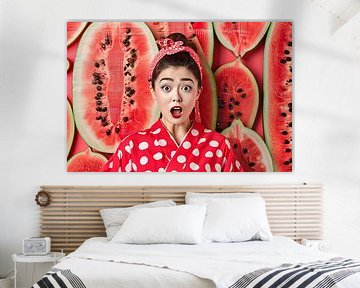 portret japanse vrouw met fruit van Egon Zitter