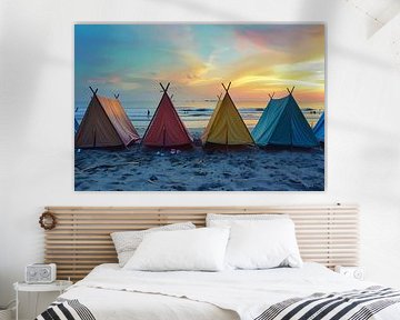 Minimalistische Strandtenten