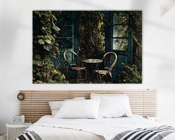 Abandoned terrace in rustic nature setting
