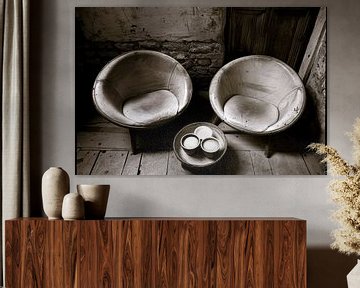 Minimalistische stoelen zwart wit van Art & Soul Creations